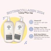 Bộ Gội Xả Biotin & Collagen Voudioty 2024 Phục Hồi 500ml-1