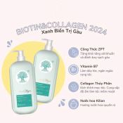 Bộ Gội Xả Biotin & Collagen Voudioty 2024 Trị Gàu 500ml-1