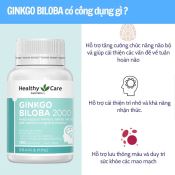 Bổ Não Healthy Care Ginkgo Biloba Úc 2000 Tăng Cường Cải Thiện Trí Nhớ 100 viên-3