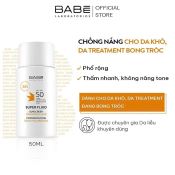 Kem Chống Nắng Babe Super Fluid Hyaluronic Acid Cho Da Khô, Da Bong Tróc 50Ml Chữ Vàng-1