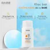 Kem Chống Nắng Babe Super Fluid Hyaluronic Acid Cho Da Khô, Da Bong Tróc 50Ml Chữ Vàng-2
