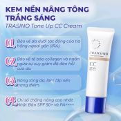Kem CC Trang Điểm Chống Nắng Trắng Sáng Da Transino Tone Up CC Cream 30G-2