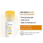 Lăn Khử Mùi Laboratorios Babe Desodorante 24H Khử Mùi Hiệu Quả, Giữ Da Khô Thoáng 50Ml-1