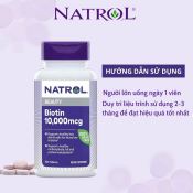 Viên Uống Mọc Tóc Natrol Biotin 10000Mcg Hỗ Trợ Tóc Chắc Khỏe, Giảm Gãy Rụng 100 Viên-2