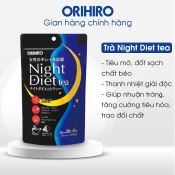 Trà Giảm Cân Ban Đêm Orihiro Night Diet Tea Hỗ Trợ Giảm Cân Ngủ Sâu Túi 20 Gói - Xanh-1