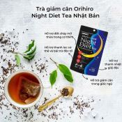 Trà Giảm Cân Ban Đêm Orihiro Night Diet Tea Hỗ Trợ Giảm Cân Ngủ Sâu Túi 20 Gói - Xanh-4