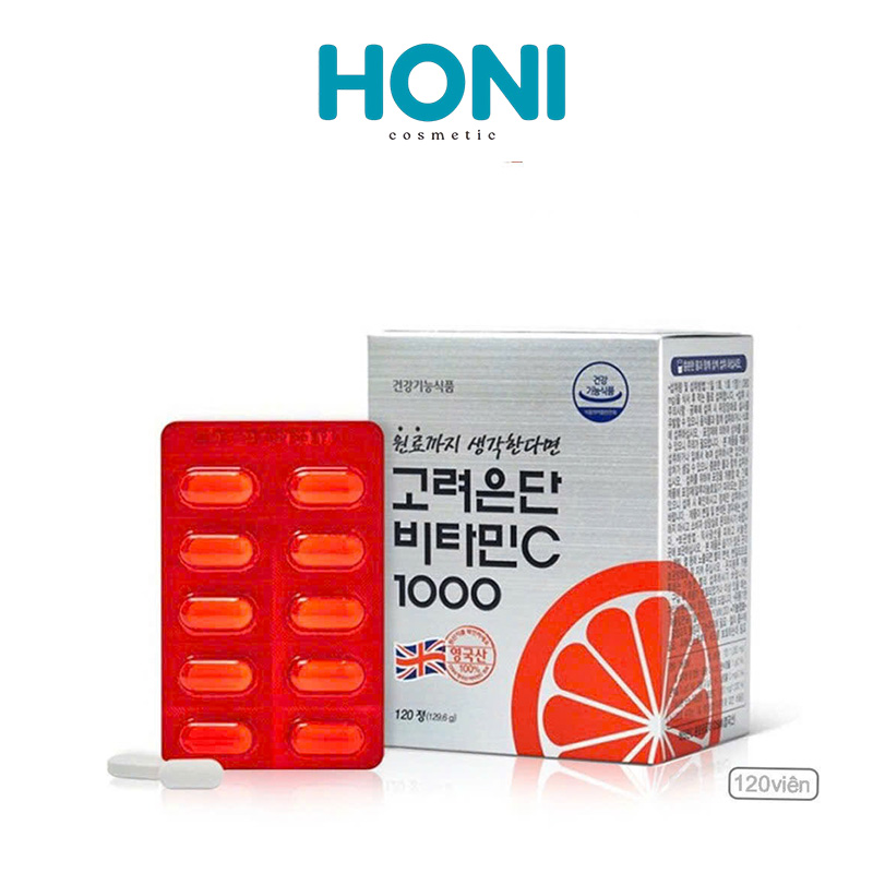 Viên Uống Eundan Vitamin C 1000Mg Hỗ Trợ Trắng Da, Chống Lão Hóa 120V - HTLĐ62