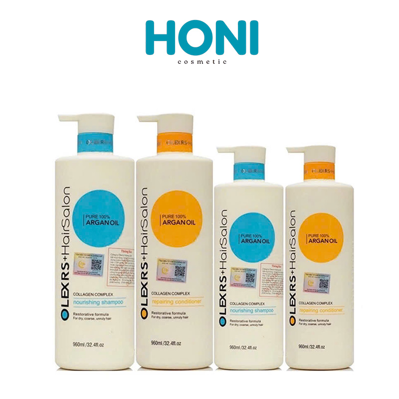 Bộ Gội Xả Olexrs Argan Oil Collagen Hair Salon Dưỡng Tóc Suôn Mượt, Phục Hồi Hư Tổn 500ML/chai - CSHAIR37