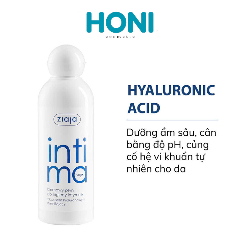 Dung Dịch Vệ Sinh Intima Ziaja Làm Sạch, Khử Mùi Hôi Hyaluronic Acid Dưỡng Ẩm 200ml - CSPN10
