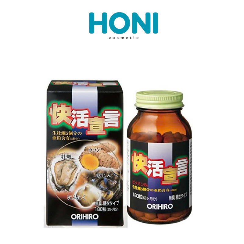 Tinh Chất Hàu Tỏi Nghệ Orihiro Tăng Cường Sinh Lực, Hỗ Trợ Sức Khỏe 180 Viên - HTSK6