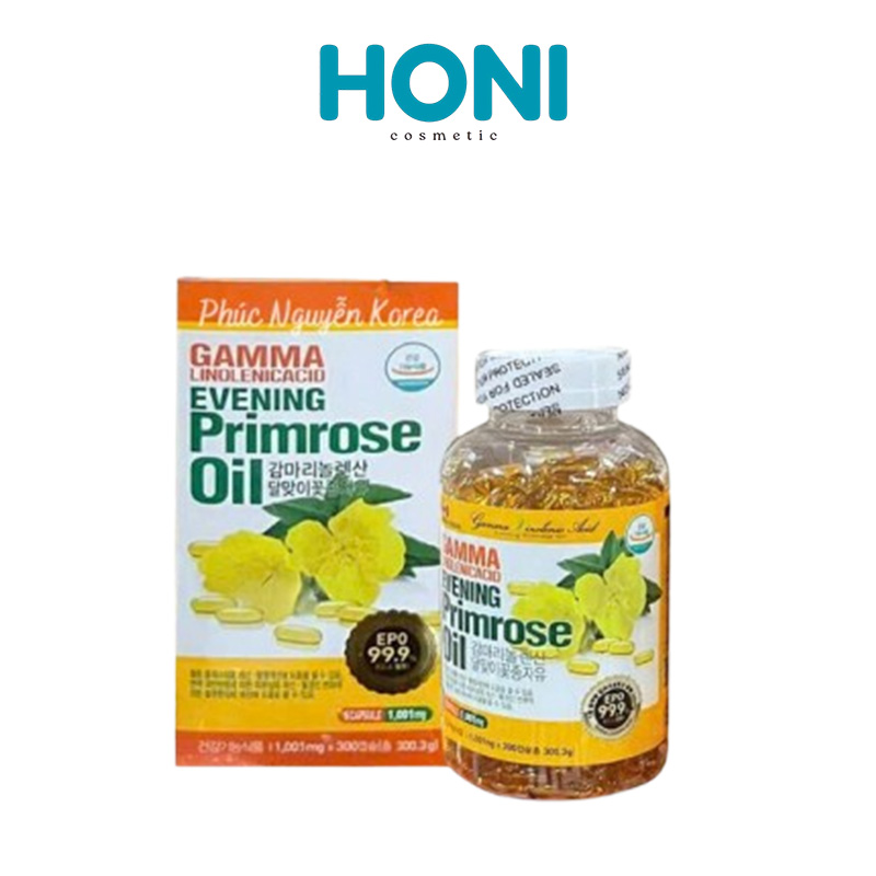 Tinh Dầu Hoa Anh Thảo Hanmi Gamma linolenic acid Dưỡng Da, Cân Bằng Hormone 300 VIÊN - HTLĐ6