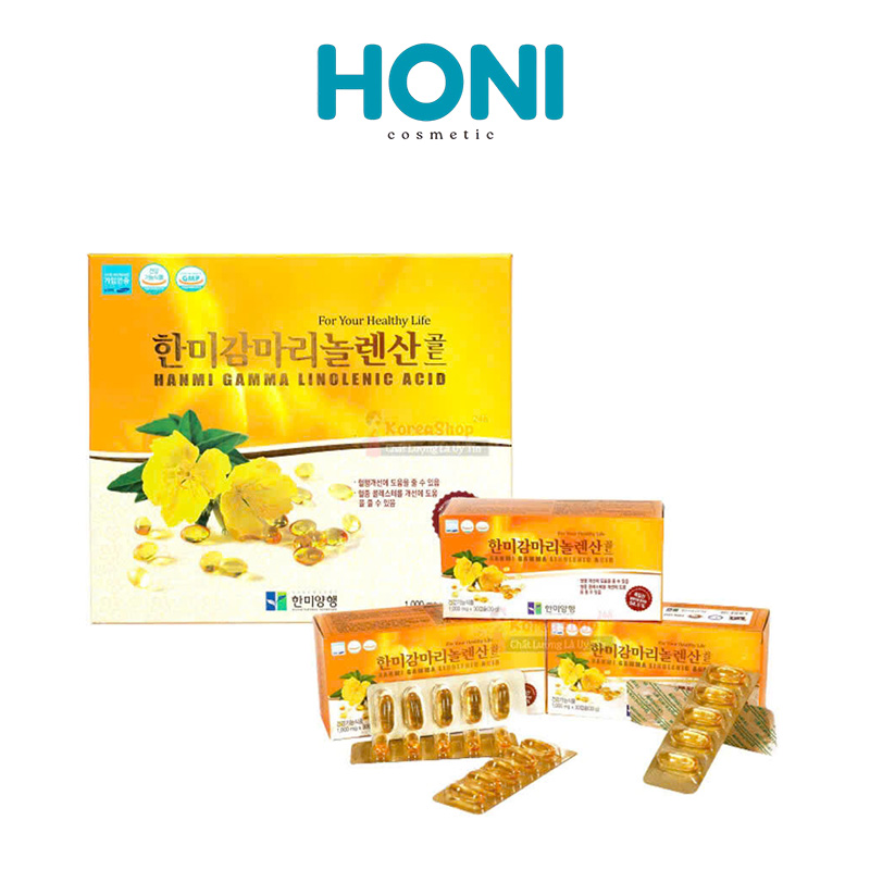 Tinh Dầu Hoa Anh Thảo Hanmi Gamma linolenic acid Dưỡng Da, Cân Bằng Hormone 180 VIÊN - HTLĐ5