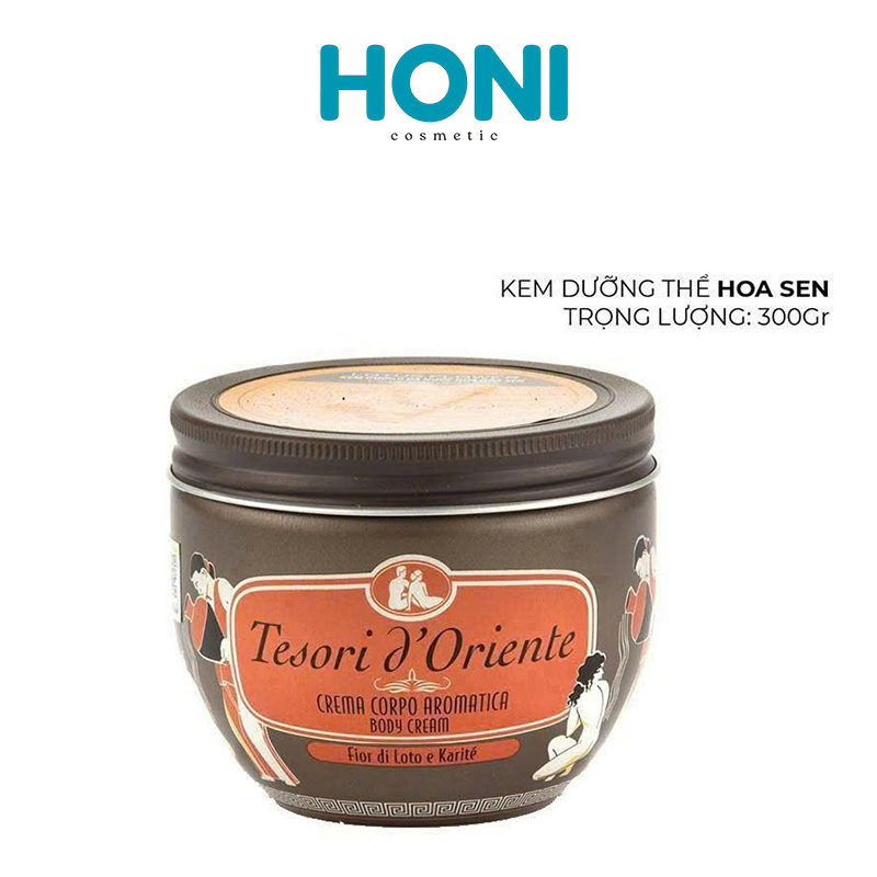 Kem Dưỡng body Tesori d'Oriente Dưỡng Ẩm & Lưu Hương Sang Trọng 300g Hương Hoa Sen - CSBODY95