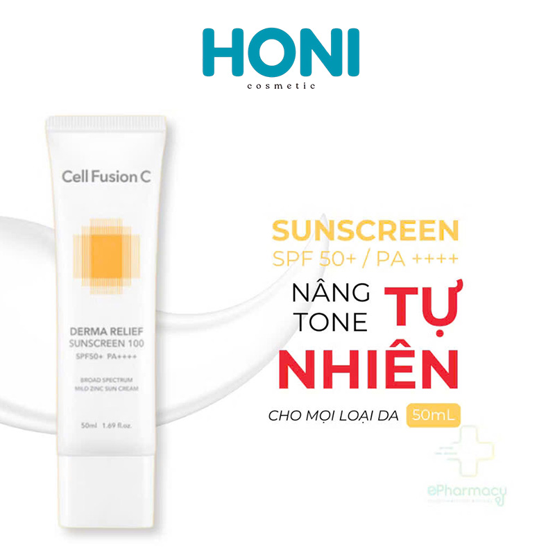 Kem Chống Nắng Cell Fusion C Sunscreen 100 SPF50+ PA+++ Derna Relief Cho Mọi Loại Da 50ml - CN114