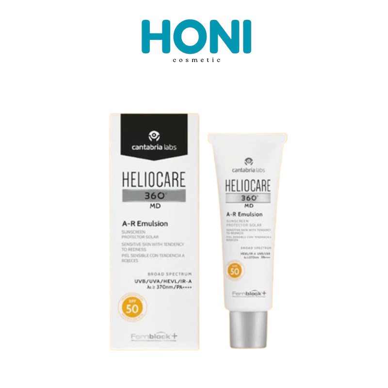 Kem Chống Nắng Heliocare 360 Md A-R Emulsion Spf 50 Pa++++  Dành Cho Da Dễ Bị Mẩn Đỏ, Treatment 50ML - CN55