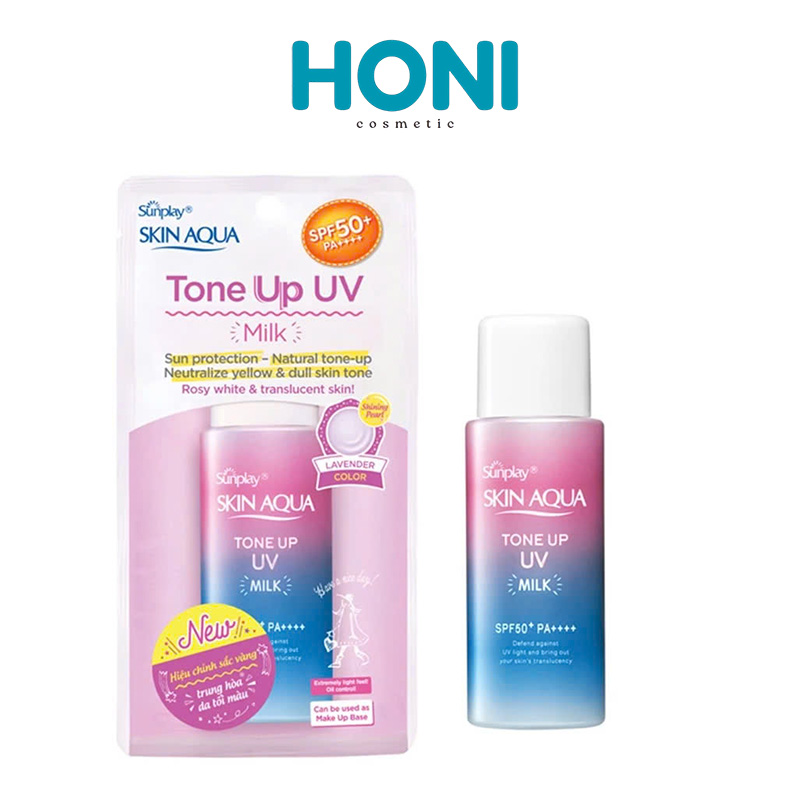 Kem Chống Nắng Skin Aqua Tone Up Uv Milk Lavender Spf 50+ Pa++++ 50G - CN60