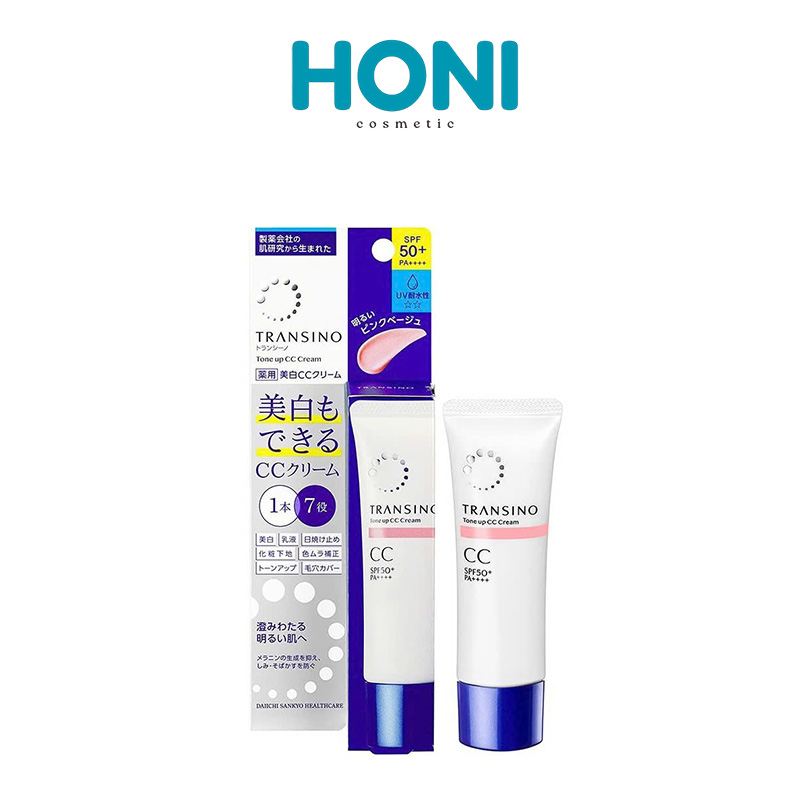 Kem CC Trang Điểm Chống Nắng Trắng Sáng Da Transino Tone Up CC Cream 30G - CN70