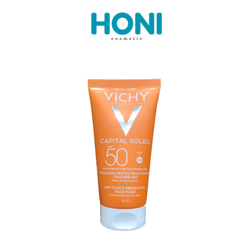 Kem Chống Nắng Vichy Capital Soleil Mattifying Dry Touch Face Fluid SPF 50 PA++++ UVA+UVB Thoáng Nhẹ Không Bóng Dầu 50Ml - CN38