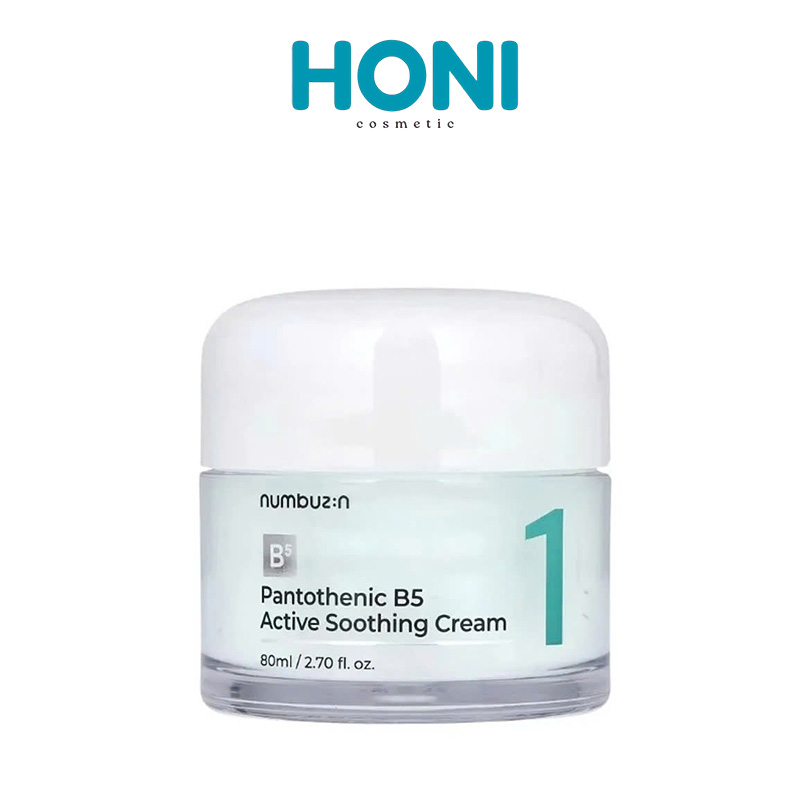 Combo Serum & Kem Dưỡng Numbuzin No .1 Làm Dịu, Phục Hồi, Giảm Mụn Pantothenic B5 Active Soothing Kem Dưỡng 80ml - DDFACE376