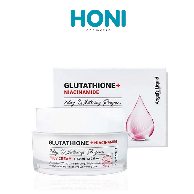 Kem Face Angel's Liquid Glutathione Niacinamide 7Day Whitening Program 700V Dưỡng Trắng Se Khít Lỗ Chân Lông  50ml - DDFACE9