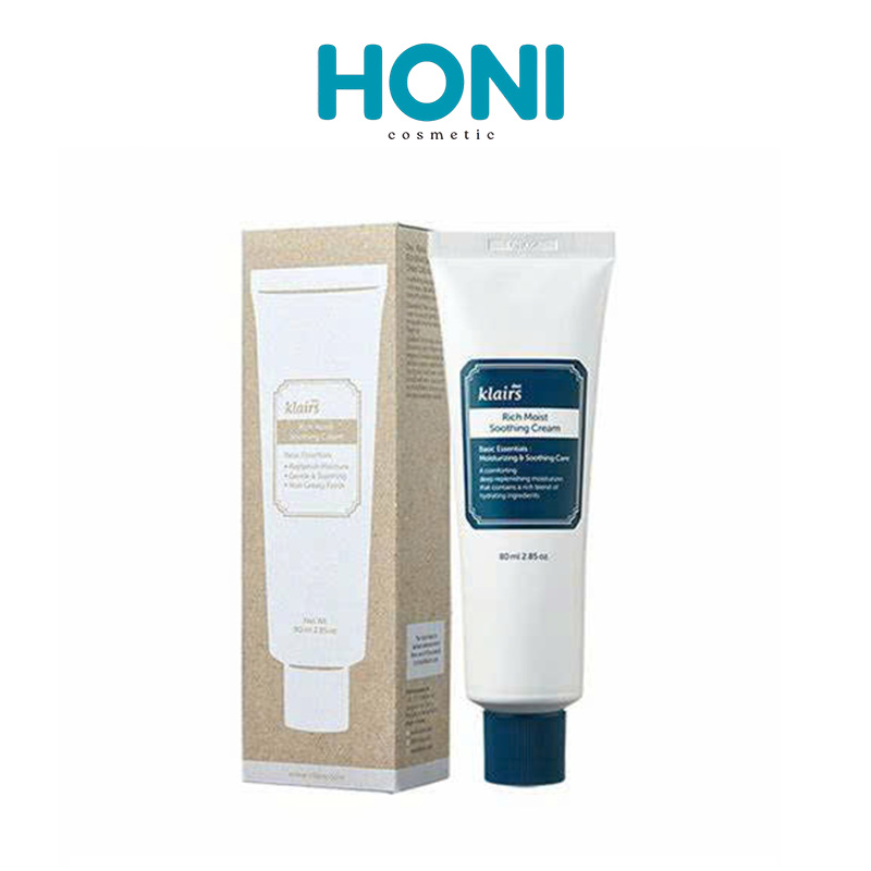 Kem Dưỡng Ẩm Klairs Rich Moist Soothing Cấp Ẩm Sâu, Phục Hồi Da 80Ml - DDFACE267
