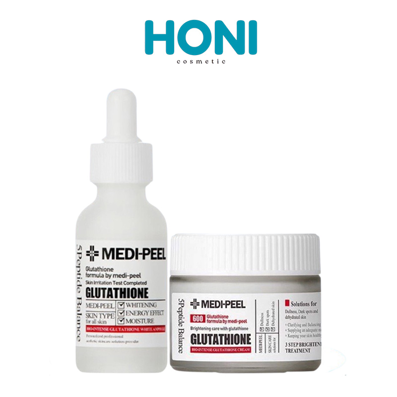 Combo Medi Peel Glutathione Dưỡng Sáng, Mờ Nám, Cải Thiện Làn Da Serum 30ml + Kem Dưỡng 50g - DDFACE354
