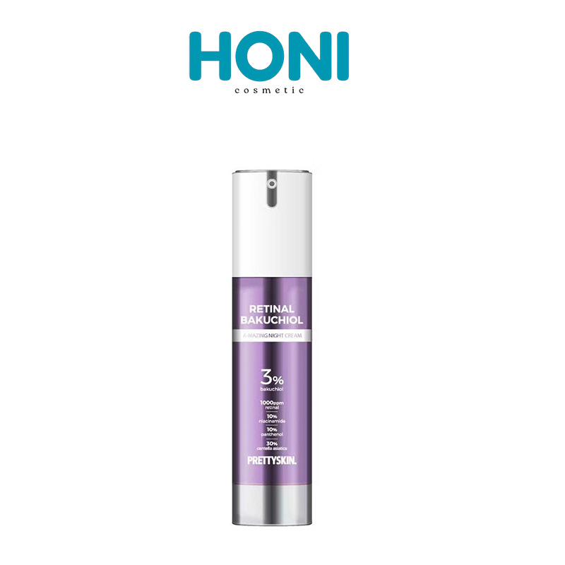 Kem Face Prettyskin Retinal bakuchiol 3% Chống Lão Hóa, Dưỡng Da Săn Chắc 50ML - DDFACE310