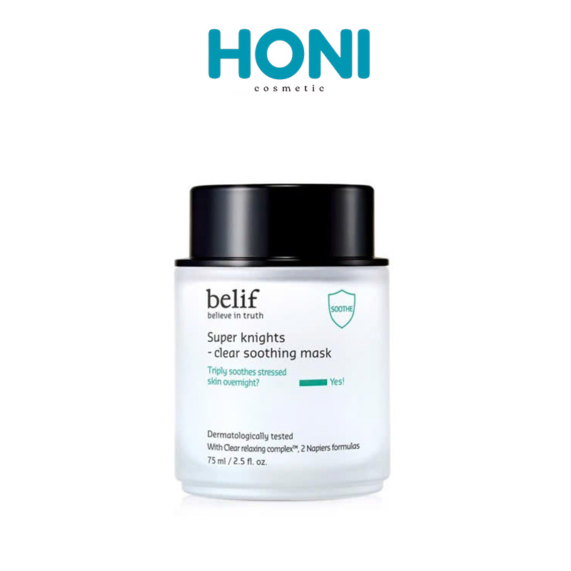 Mặt Nạ Ngủ Belif Super Knight Clear Soothing Mask Làm Dịu, Giảm Độ Nhạy Cảm Cho Làn Da 75Ml - MNFACE138