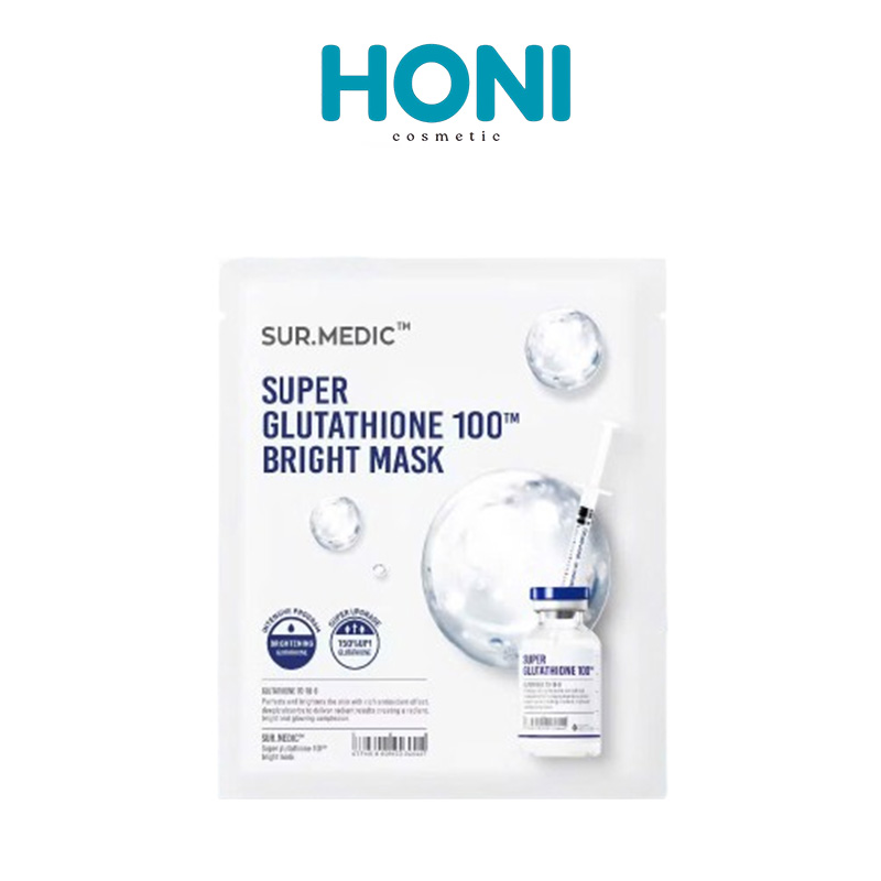 Mặt Nạ Sur. Medic Dưỡng Sáng SUR.MEDIC Bright Glutathione Mask Hộp 10 Miếng - MNFACE164