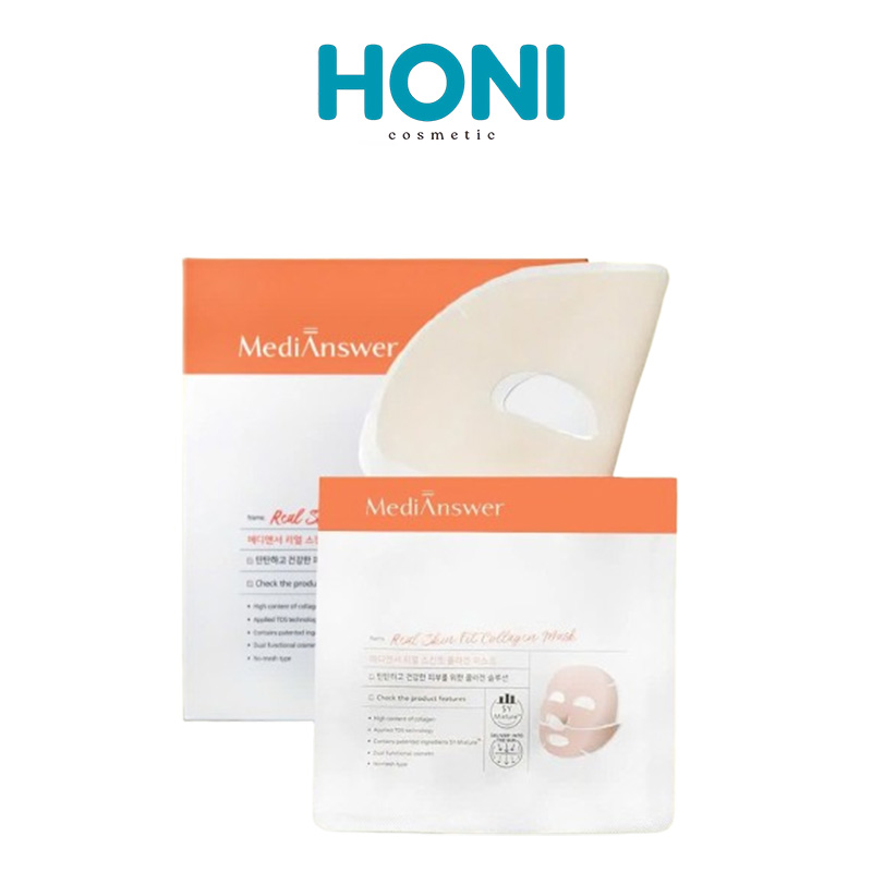 Mặt Nạ Thạch Medianswer Real Skin Fit Collagen Cấp Ẩm Da, Tăng Độ Đàn Hồi, Săn Chắc Da Hộp 5M - MNFACE78