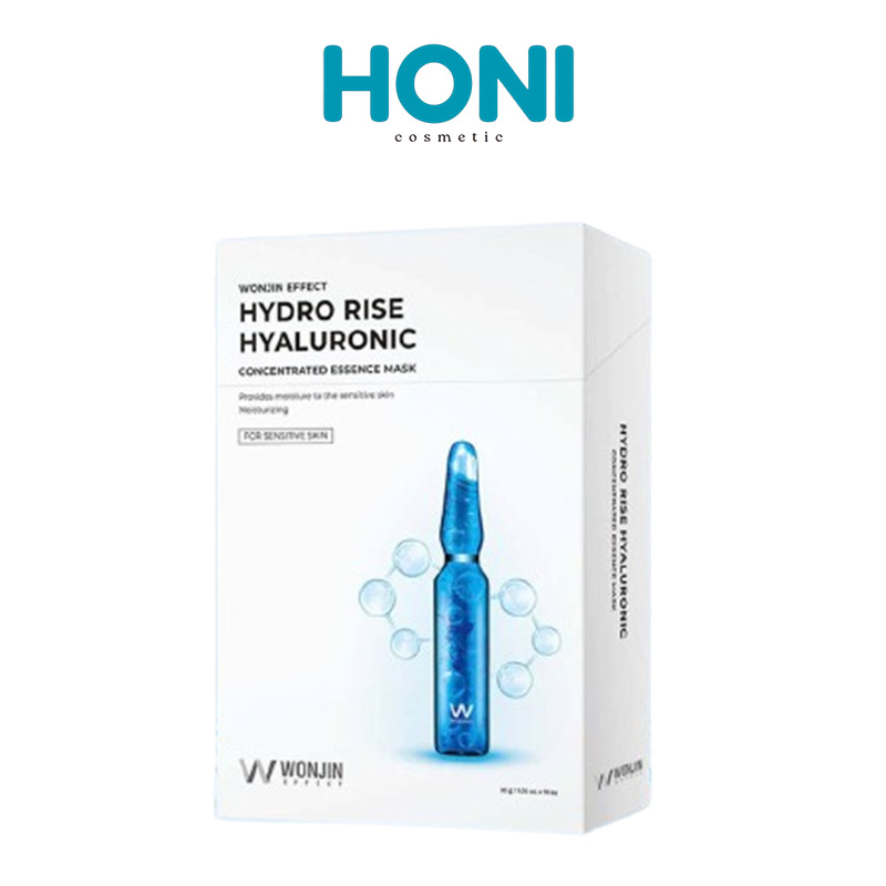 Mặt Nạ Wonjin Truyền HA Cấp Ẩm Chuyên Sâu WonJin Effect Hydro Rise Hyaluronic Mask Hộp 10 Miếng - MNFACE43
