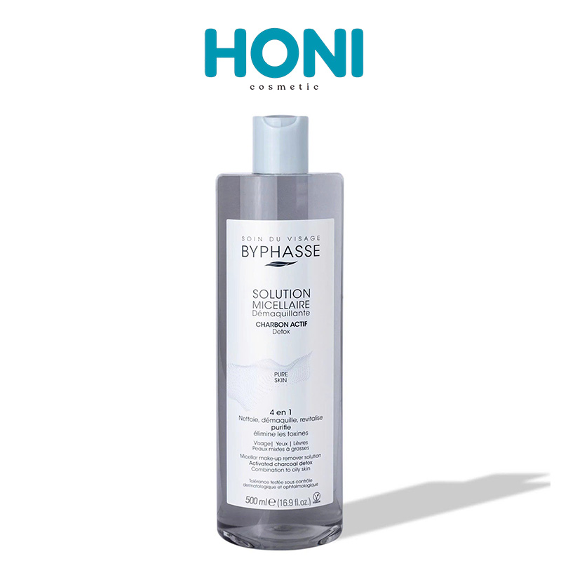 Nước Tẩy Trang Byphase Solution Micellaire Làm Sạch Dịu Nhẹ Charbon Actif Da Thường và Da Dầu 500Ml-0