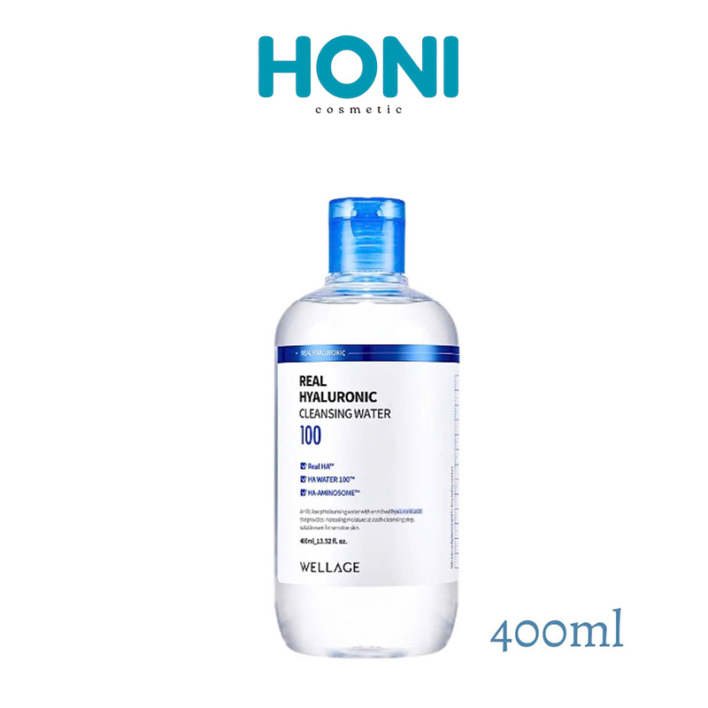 Nước tẩy trang Wellage Real Hyaluronic Cleansing Water 100 Làm sạch Da 400ML - LSDM7