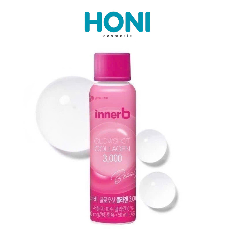 Nước Uống Innerb Glowshot Collagen Vitamin C Làm Sáng Da, Cải Thiện Độ Đàn Hồi 50mlx6 - HTLĐ13