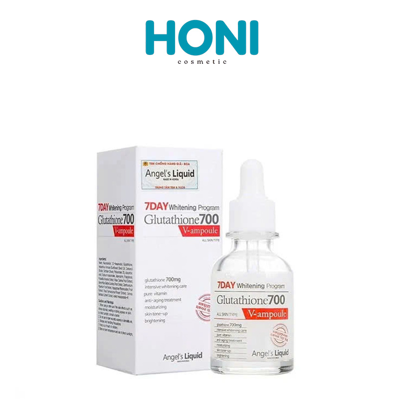 Serum Angel's Liquid  Glutathione 700mg + 5% HA 7Day Whitening Program Dưỡng Trắng Da, Cấp Ẩm Đa Tầng 30ml - DDFACE30