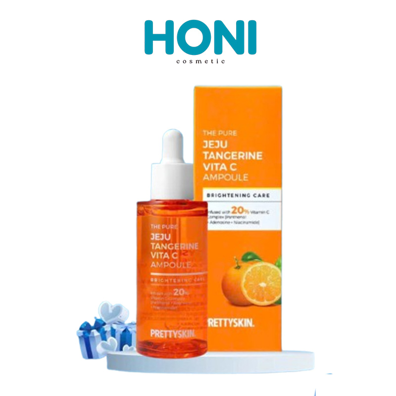 Serum Prettyskin The Pure Jeju Tangerine Vita C Ampoule Cấp Ẩm, Sáng Da 52Ml - DDFACE180