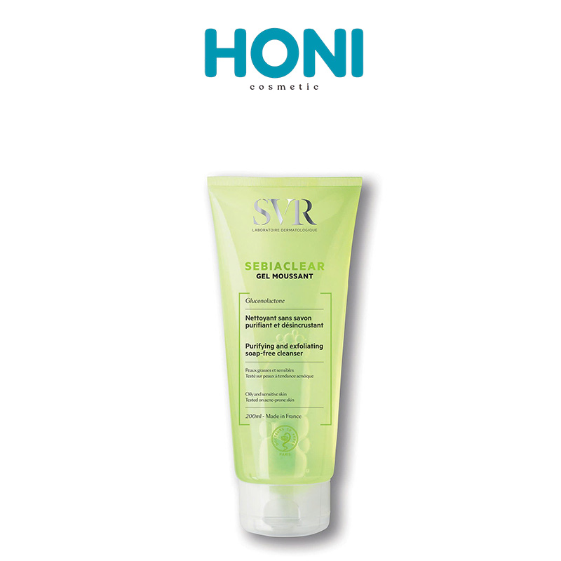 Gel Rửa Mặt Svr Sebiaclear Gel Moussant Không Làm Sạch Dầu Nhờn, Loại Bỏ Tế Bào Chết Cho Da Dầu 200ML - LSDM81