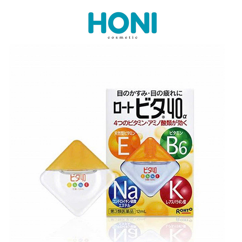 Thuốc Nhỏ Mắt Rohto Cool 40A Eye Drop Làm Mát, Giảm Mỏi Mắt 12Ml Vàng - CSEYE23