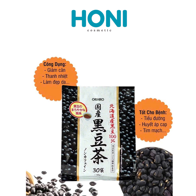 Trà Orihiro Giúp Giảm Cân, Mỡ Bụng 60 Gói/túi Đậu Đen Tea - HTLĐ45
