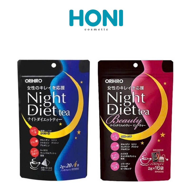 Trà Giảm Cân Ban Đêm Orihiro Night Diet Tea Hỗ Trợ Giảm Cân Ngủ Sâu Túi 16 Gói - Hồng - HTLĐ79