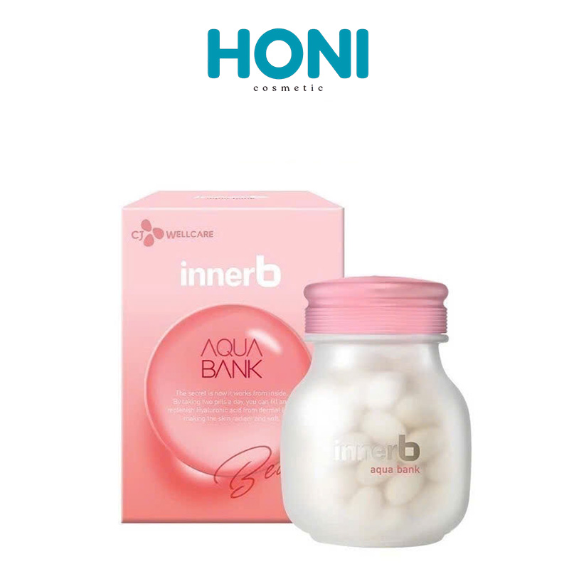 Viên Uống  Innerb Aqua Bank Cấp Nước Dưỡng Ẩm Làn Da Từ Bên Trong 56 viên - HTLĐ12