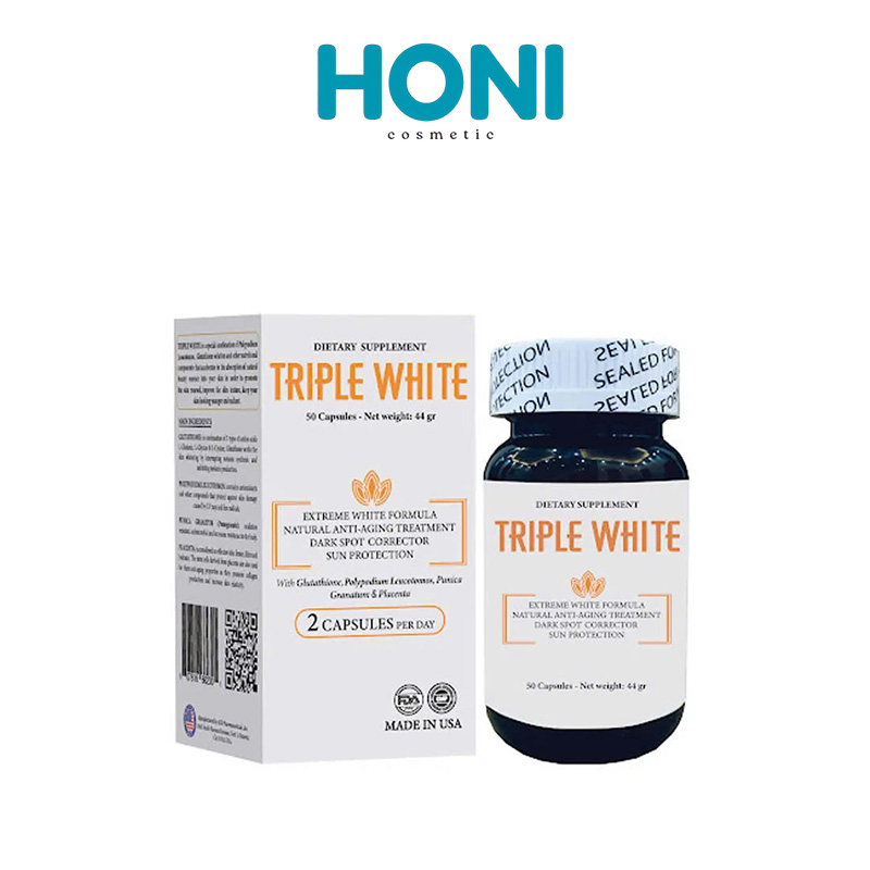 Viên Uống Triple White Hỗ Trợ Trắng Da, Chống Nắng Hộp 50 Viên - HTLĐ39