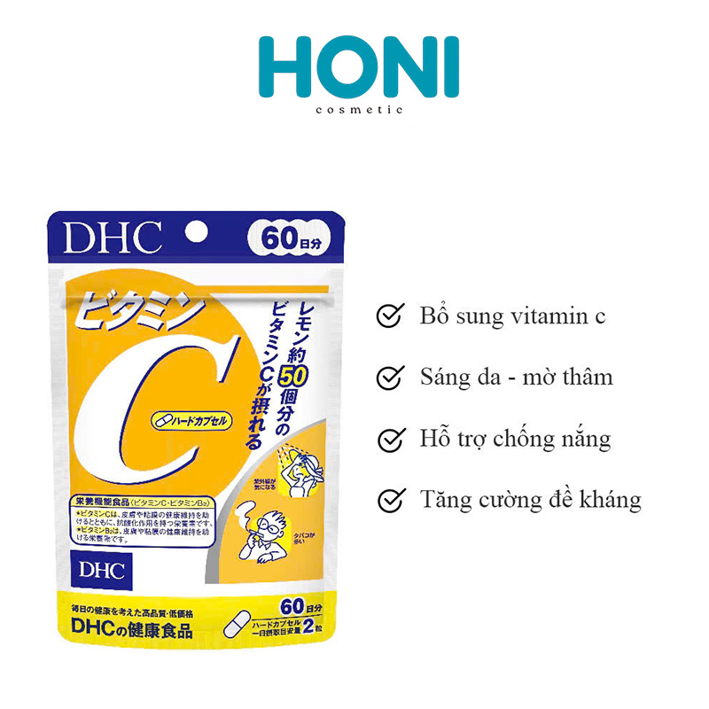 Viên Uống Dhc Vitamin C Tăng Cường Hệ Miễn Dịch, Làm Sáng Da 60 Ngày 120V - VTMC1